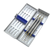 Набор инструментов для стоматолога из 3 предметов в лотке