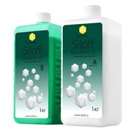 Силикон дублирующий Siloff Medium 22 зеленый, 1кг + 1кг