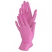 Перчатки нитриловые медицинские розовые Benovy M, 50 пар